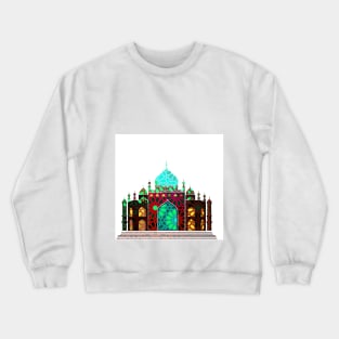 Stylized abstract mosque, a template for the design of Muslim holidays Crewneck Sweatshirt